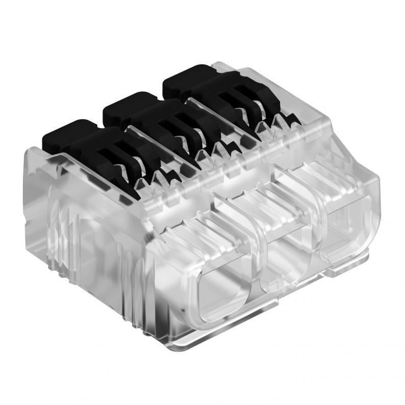 Universal lever terminal block, 3-pole