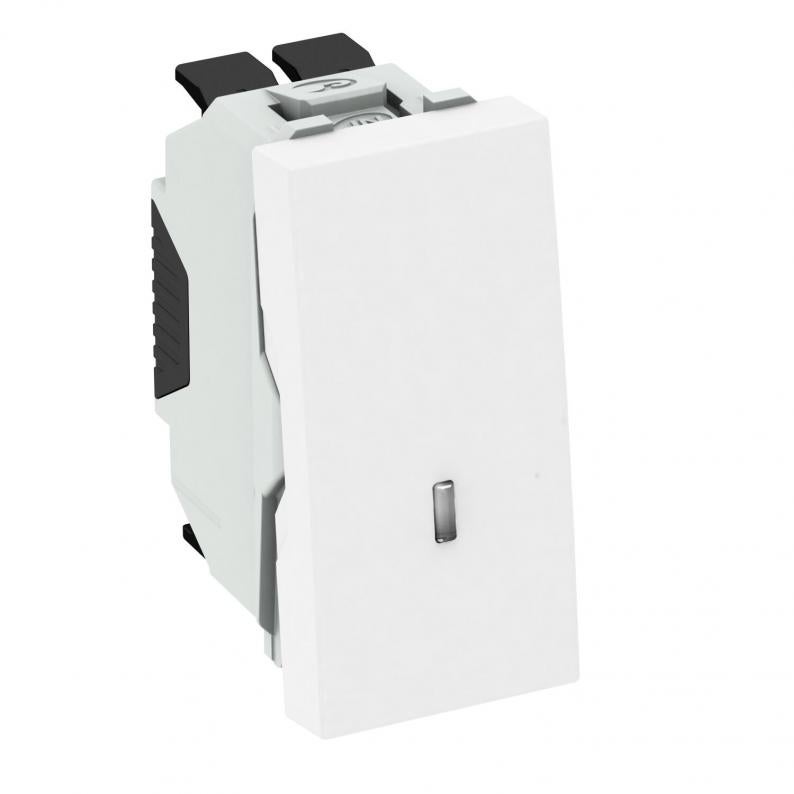 Changeover switch with LED element, 1/2 module