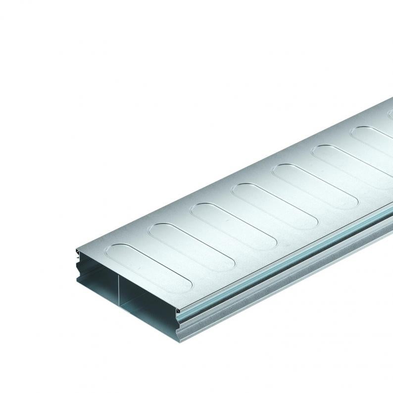 Underfloor duct, 2 pieces, 2-compartment, duct height 48 mm