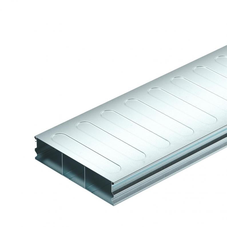 Underfloor duct, 2 pieces, 3-compartment, duct height 58 mm